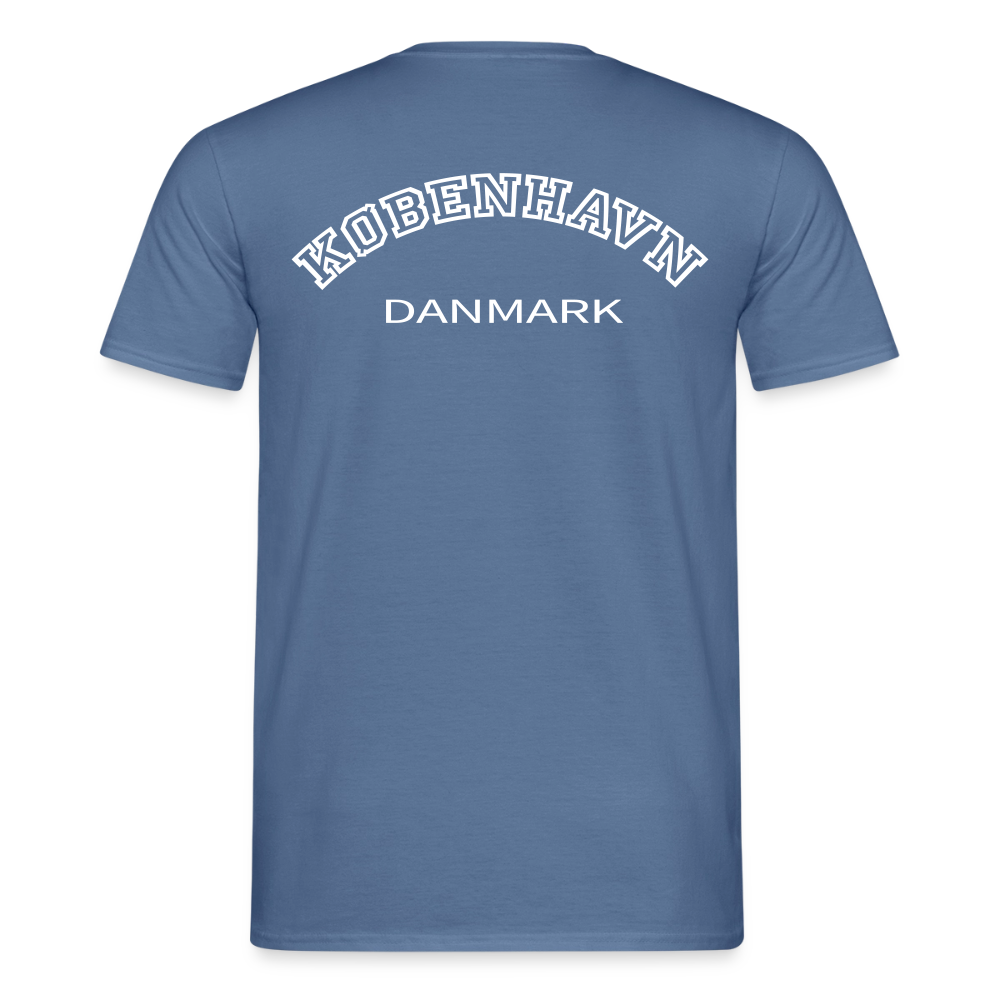 Herre-T-shirt - København - dueblå 