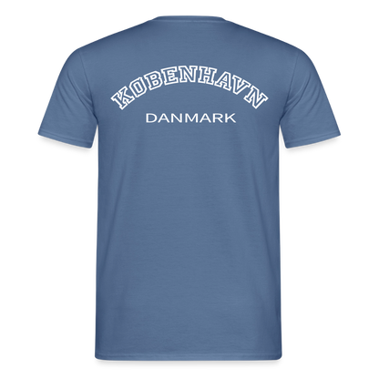 Herre-T-shirt - København - dueblå 