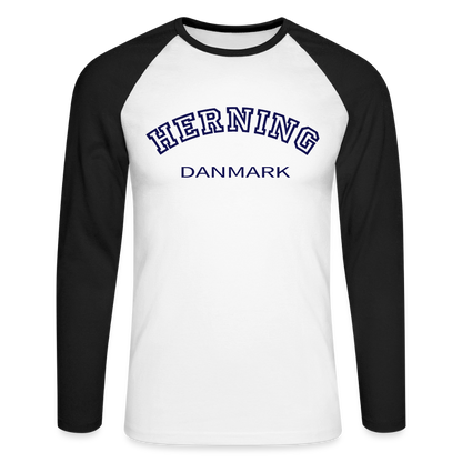 CityShirt - Baseball T-Shirt - Herning - hvid/sort