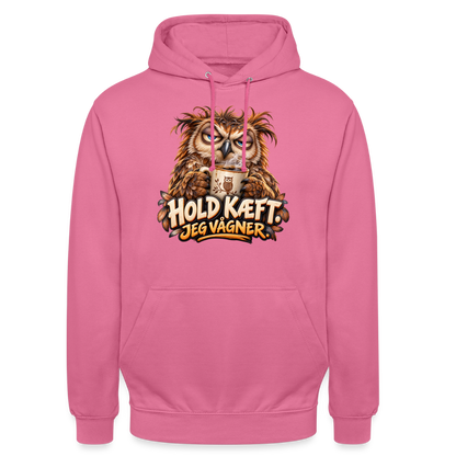 CityShirts - Hoodie - Hold kæft. Jeg vågner. – morgenugle - CS027 - pink