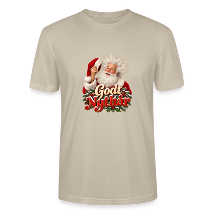 CityShirts - T-shirt - Godt Nythår – julemand med morgenhår - CS061 - beige