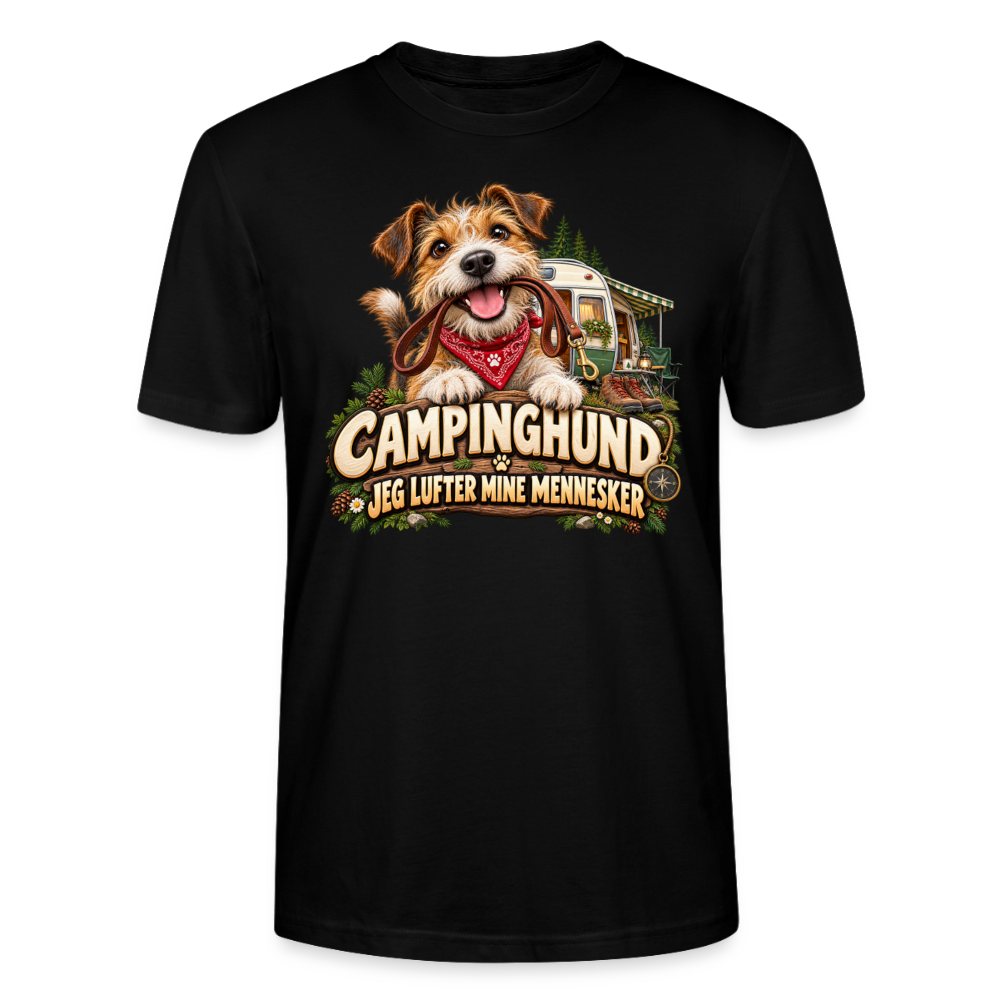 CityShirts - T-shirt - Campinghund – Jeg lufter mine mennesker - CS041 - sort