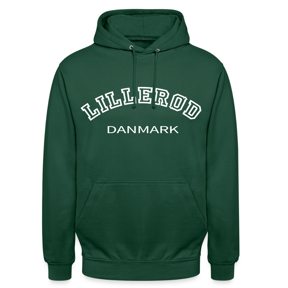 CityShirt - Hoodie - Lillerød - flaskegrøn