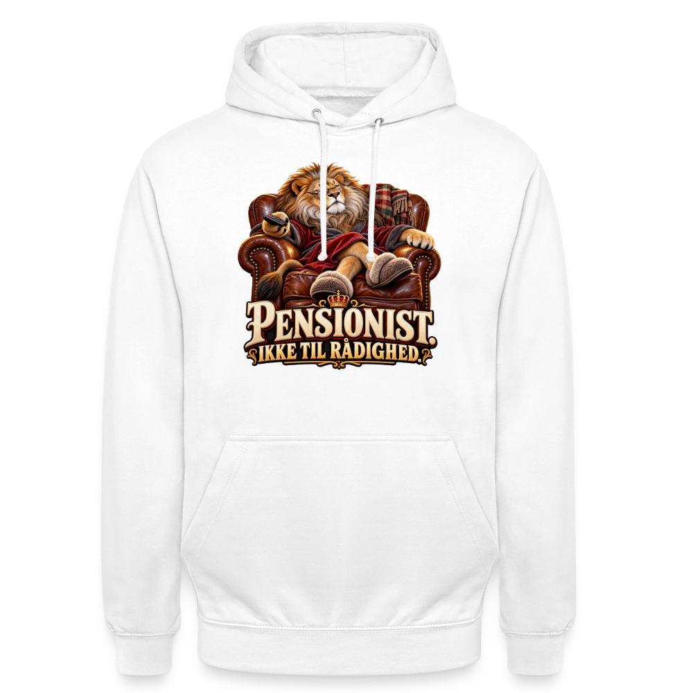 CityShirts - Hoodie - Pensionist. Ikke til rådighed. - CS030 - hvid