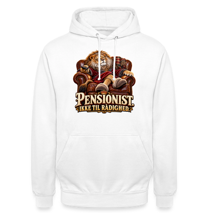 CityShirts - Hoodie - Pensionist. Ikke til rådighed. - CS030 - hvid