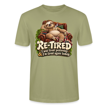 CityShirts - T-shirt - Re-tired – Tired again today - CS009 - grågrøn
