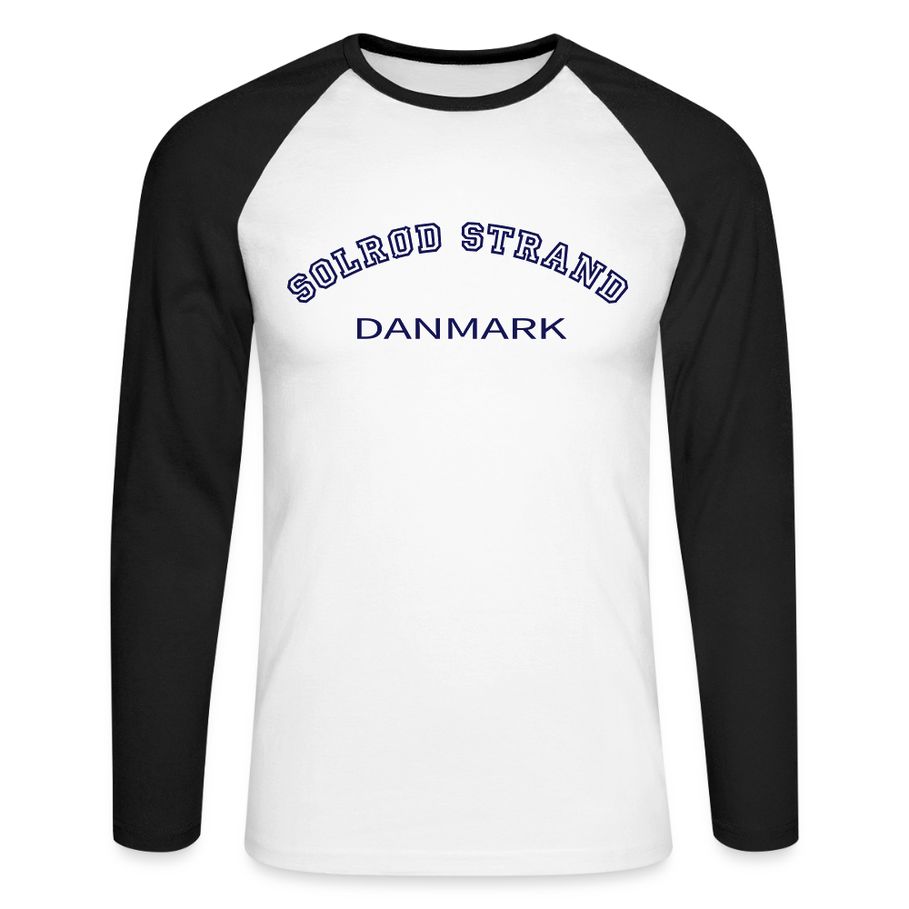 CityShirt - Baseball T-Shirt - Solrød Strand - hvid/sort