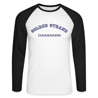 CityShirt - Baseball T-Shirt - Solrød Strand - hvid/sort