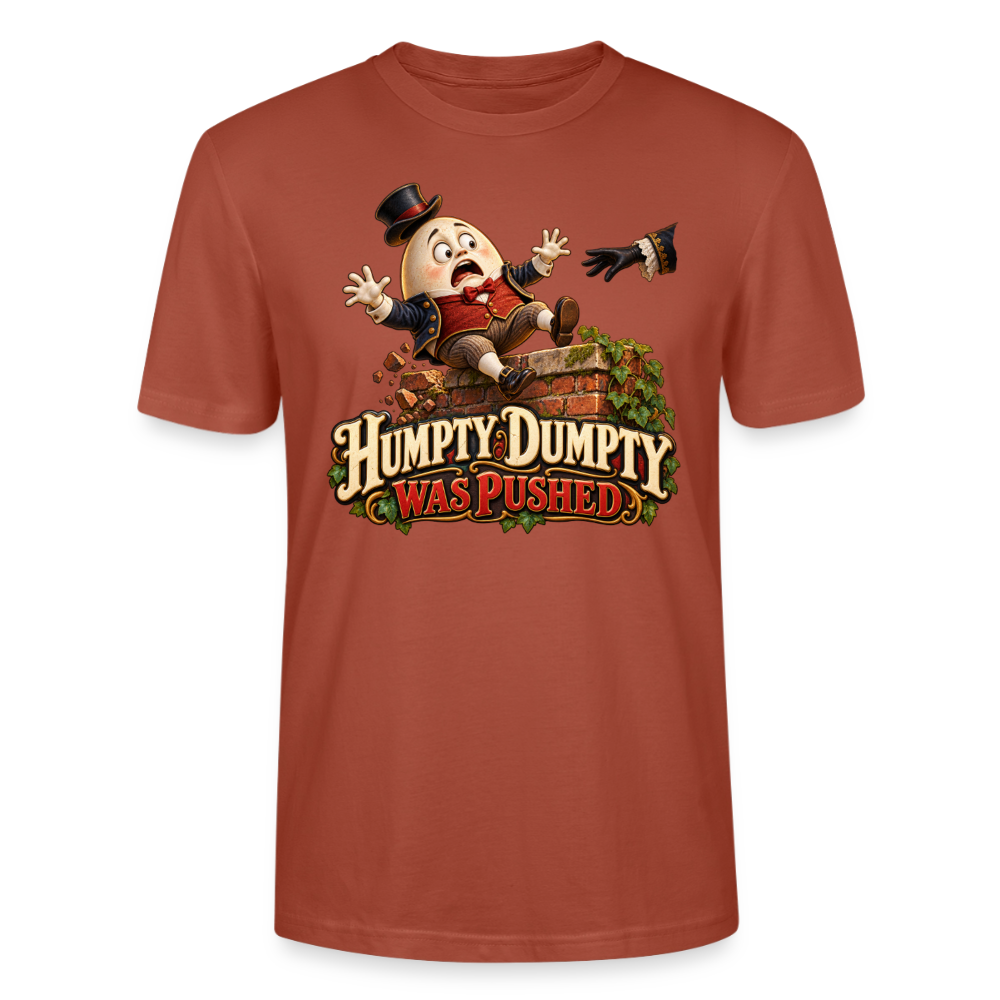 CityShirts - T-shirt - Humpty Dumpty was pushed - CS016 - terrakotta
