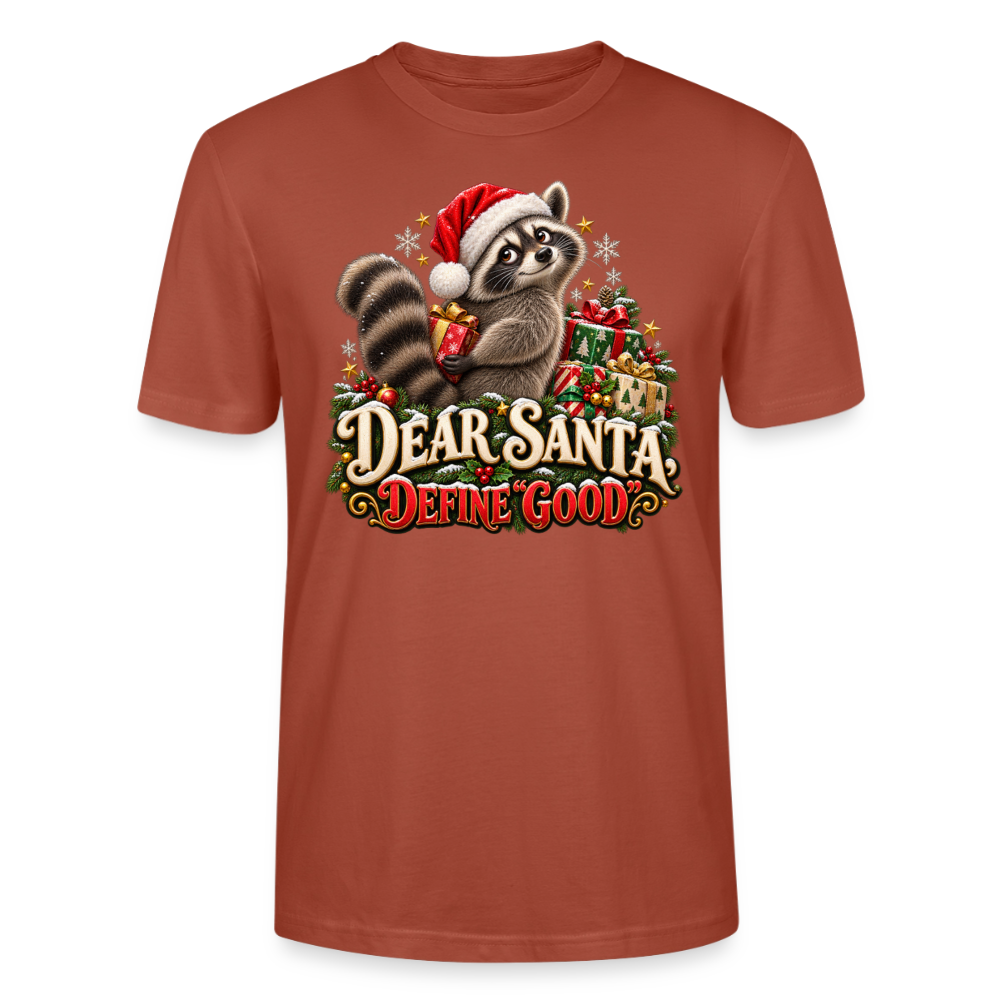 CityShirts - T-shirt - Dear Santa, define good – julevaskebjørn - CS028 - terrakotta