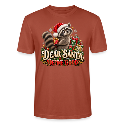 CityShirts - T-shirt - Dear Santa, define good – julevaskebjørn - CS028 - terrakotta