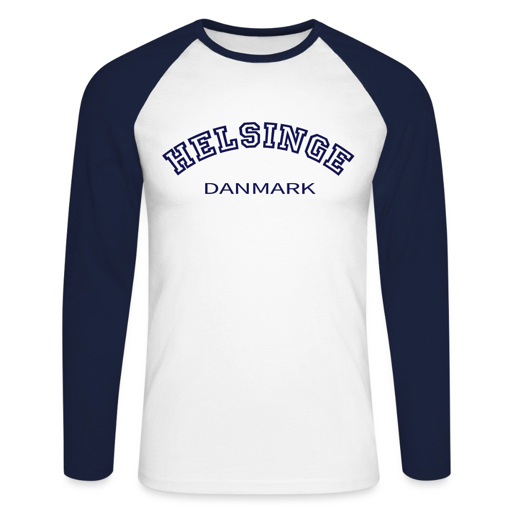 CityShirt - Baseball T-Shirt - Helsinge - hvid/marineblå