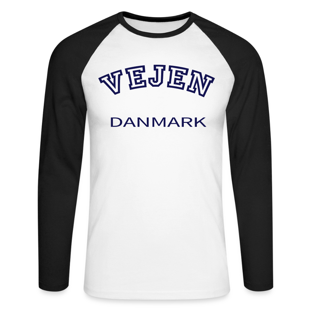 CityShirt - Baseball T-Shirt - Vejen - hvid/sort