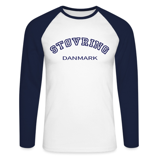 CityShirt - Baseball T-Shirt - Støvring - hvid/marineblå