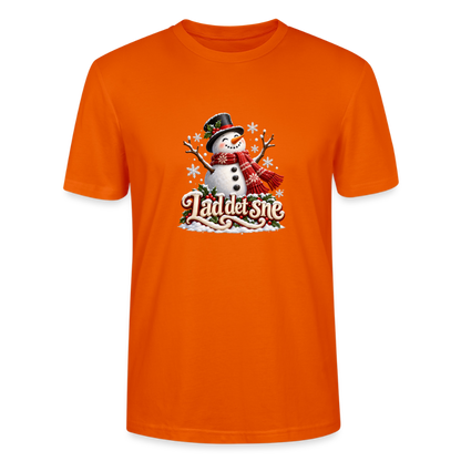CityShirts - T-shirt - Lad det sne – snemand - CS064 - mørk orange