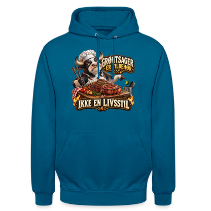 CityShirts - Hoodie - Grøntsager er tilbehør – Ikke en livsstil - CS053 - dybt havblå 