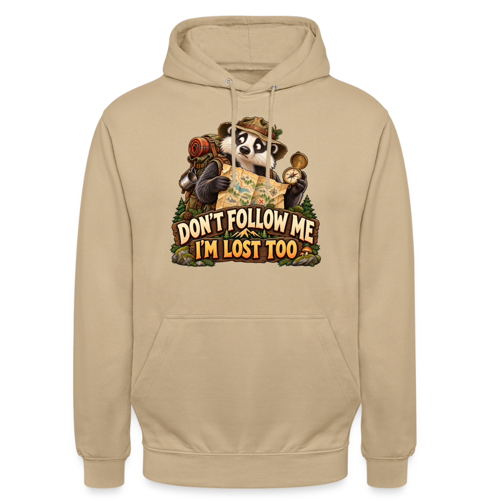 CityShirts - Hoodie - Don’t follow me – I’m lost too - CS019 - beige