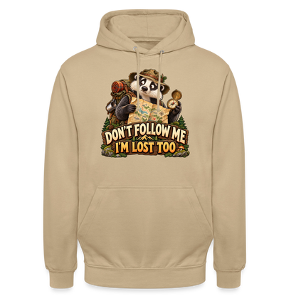 CityShirts - Hoodie - Don’t follow me – I’m lost too - CS019 - beige