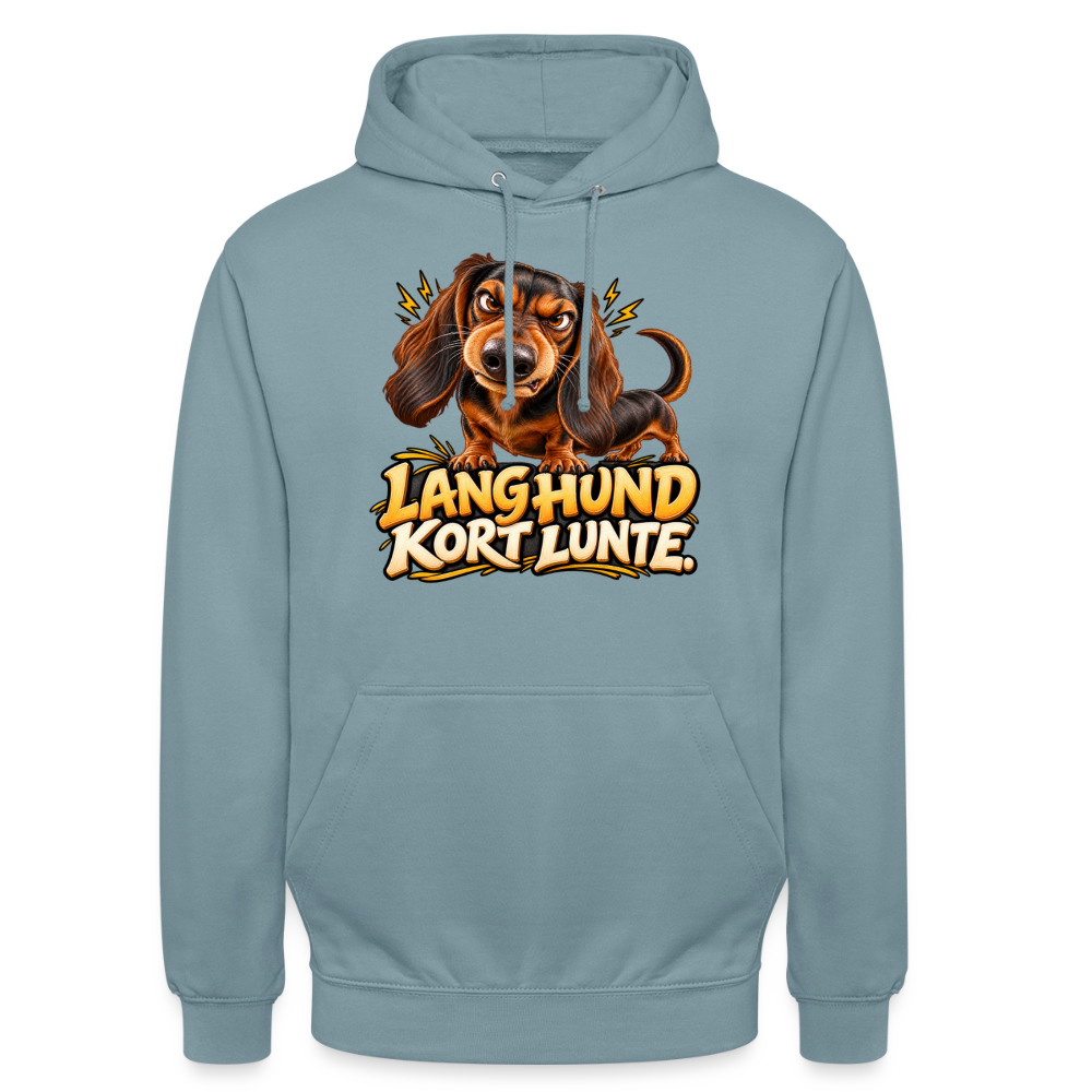 CityShirts - Hoodie - Lang Hund – Kort Lunte - CS026 - gråblå