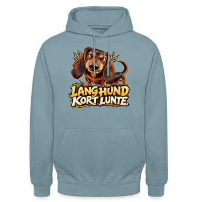 CityShirts - Hoodie - Lang Hund – Kort Lunte - CS026 - gråblå