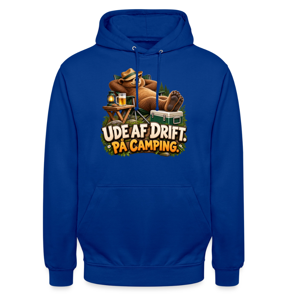 CityShirts - Hoodie - Ude af drift. På camping. - CS035 - kongeblå