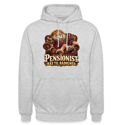 CityShirts - Hoodie - Pensionist. Ikke til rådighed. - CS030 - lysegrå meleret