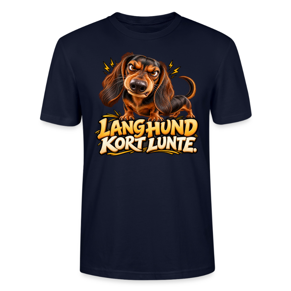 CityShirts - T-shirt - Lang Hund – Kort Lunte - CS026 - marineblå