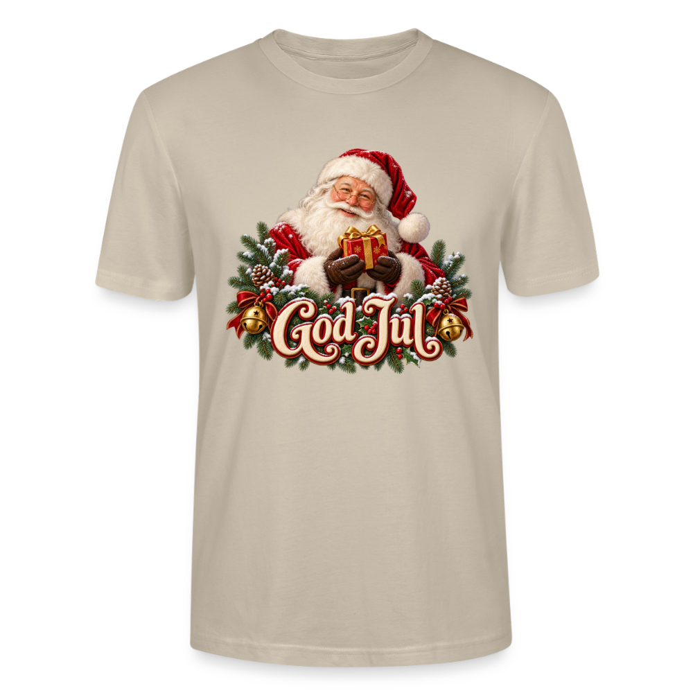 CityShirts - T-shirt - God Jul – klassisk julemand - CS058 - beige