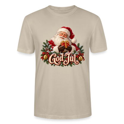 CityShirts - T-shirt - God Jul – klassisk julemand - CS058 - beige