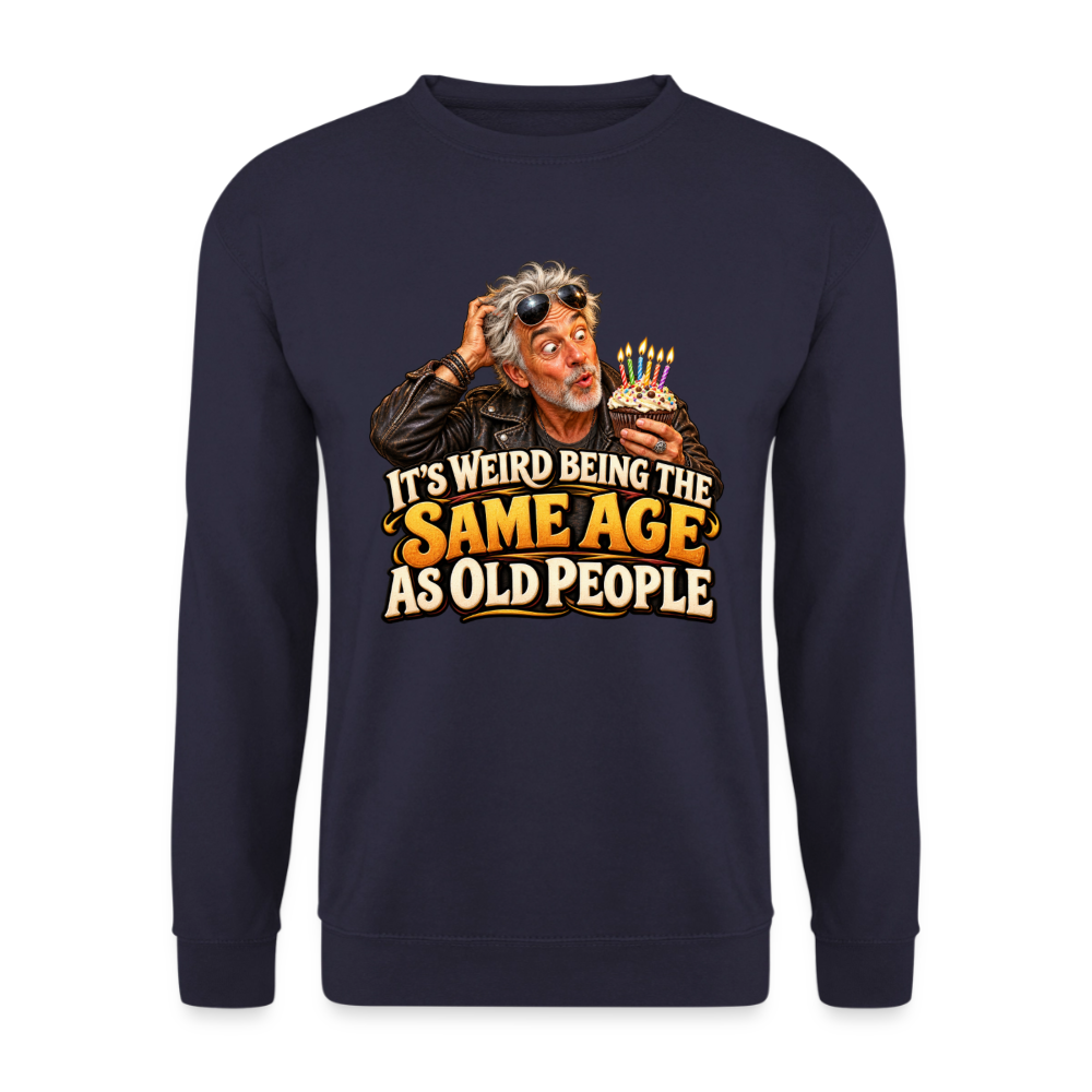 CityShirts - Sweatshirt - Same age as old people - CS018 - marineblå