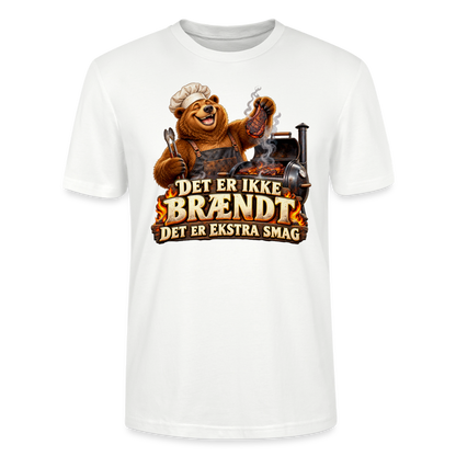 CityShirts - T-shirt - Det er ikke brændt – Det er ekstra smag - CS046 - hvid