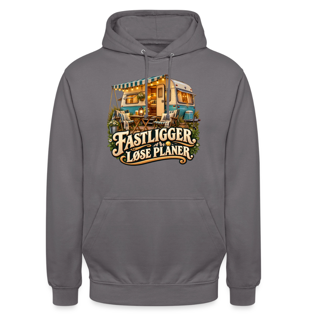 CityShirts - Hoodie - Fastligger. Løse planer. - CS031 - mellemgrå