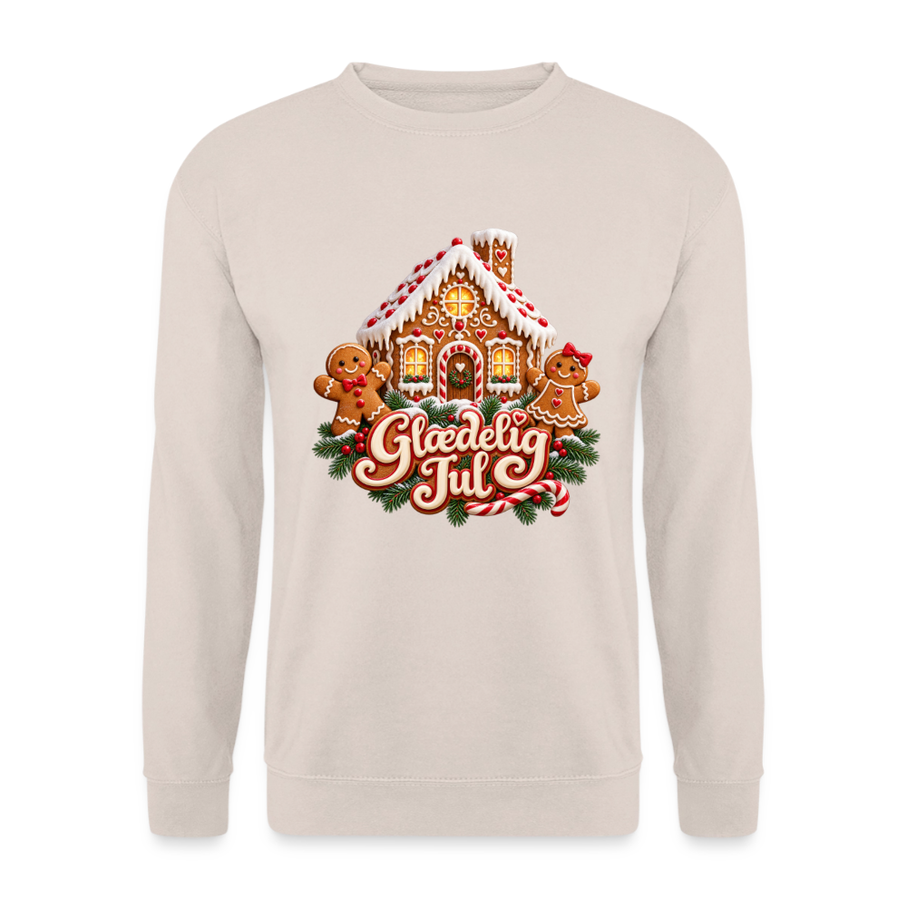 CityShirts - Sweatshirt - Glædelig Jul – peberkagehygge - CS067 - sand