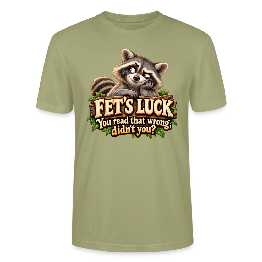CityShirts - T-shirt - Fet’s Luck – You read that wrong, didn’t you? - CS003 - grågrøn