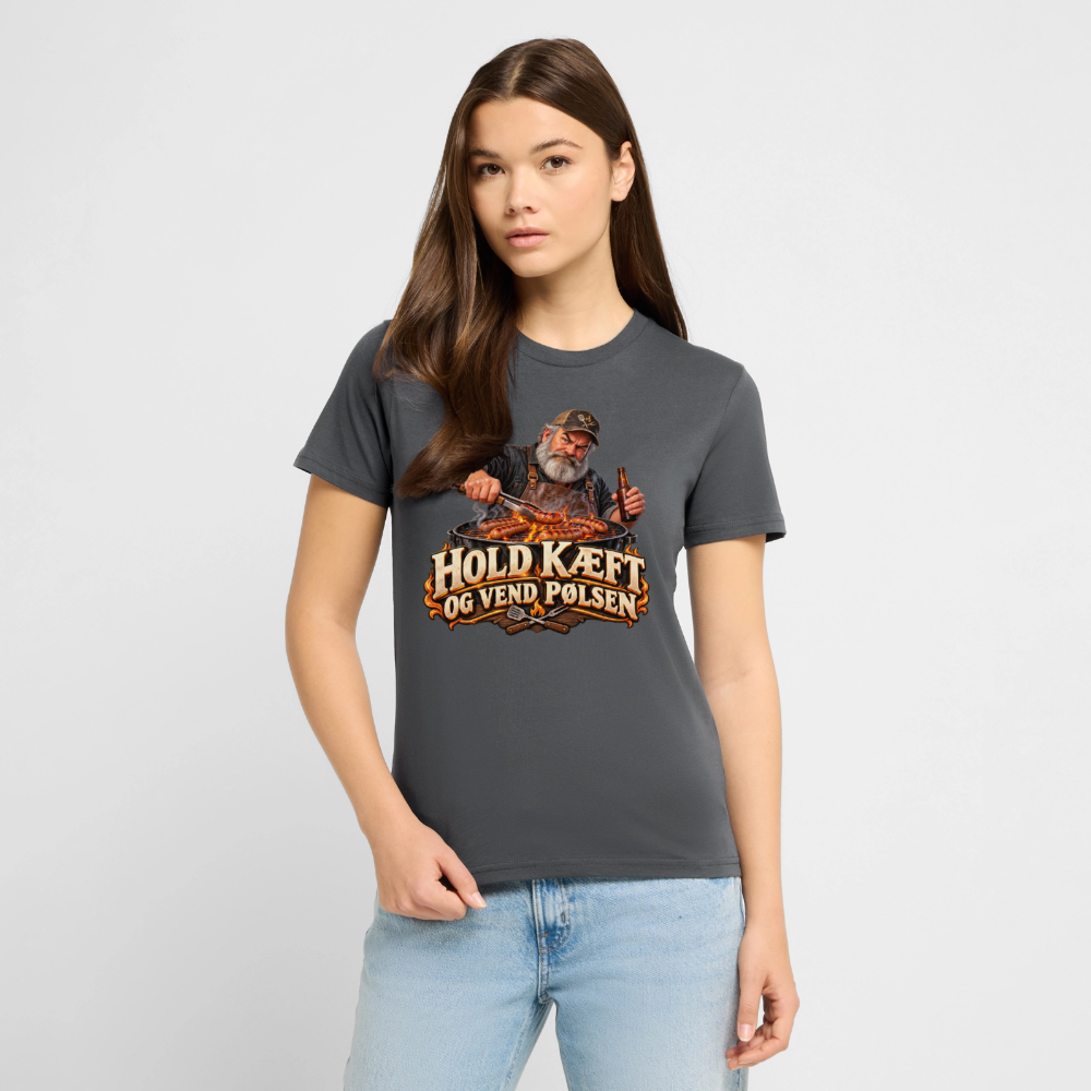 CityShirts - T-shirt - Hold kæft og vend pølsen - CS045 - charcoal