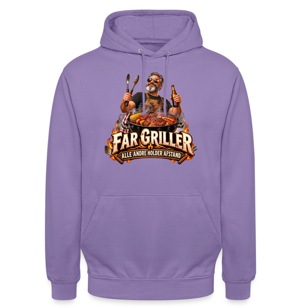 CityShirts - Hoodie - Far griller – Alle andre holder afstand - CS055 - lavendel