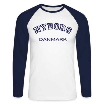 CityShirt - Baseball T-Shirt - Nyborg - hvid/marineblå