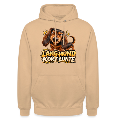 CityShirts - Hoodie - Lang Hund – Kort Lunte - CS026 - fersken