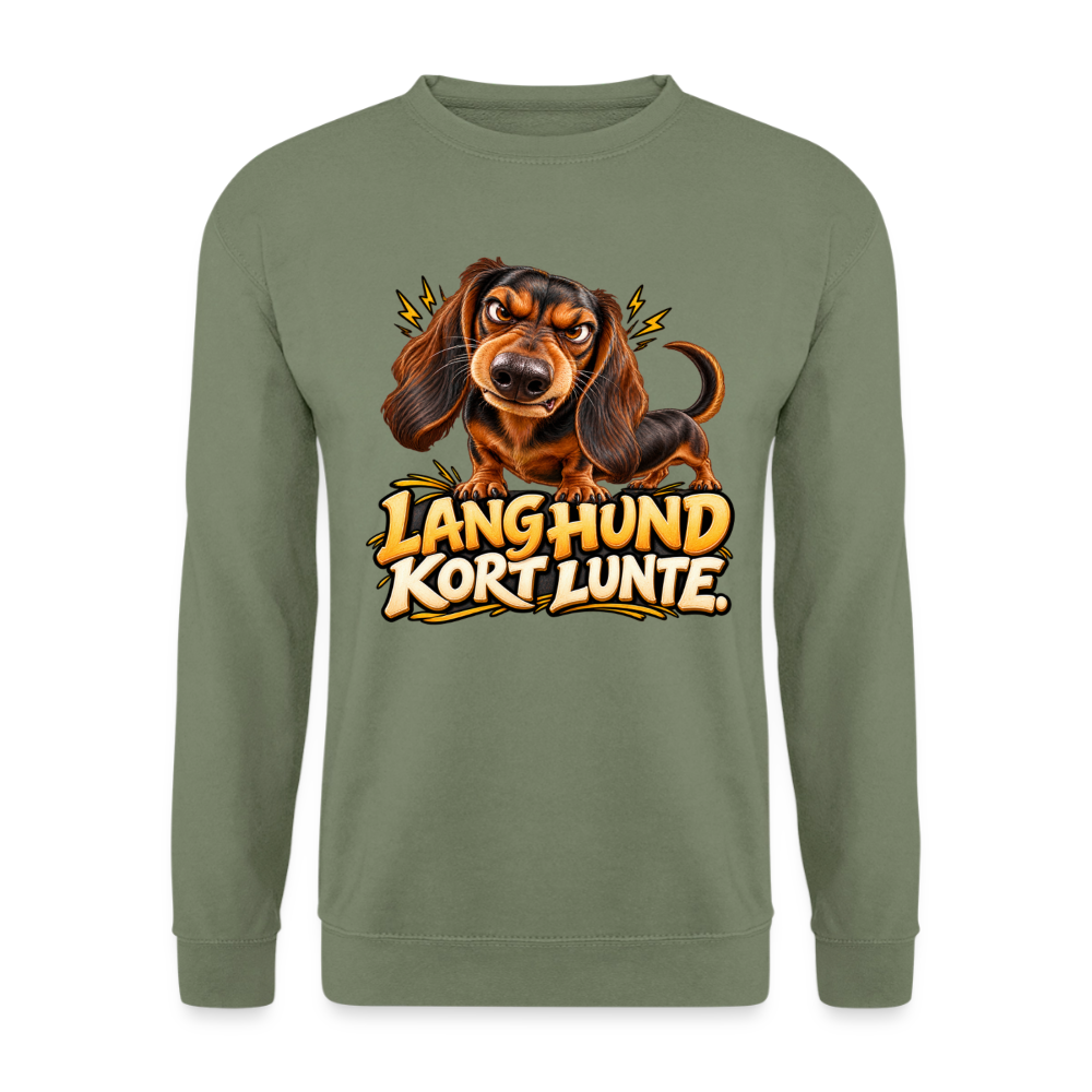 CityShirts - Sweatshirt - Lang Hund – Kort Lunte - CS026 - militærgrøn