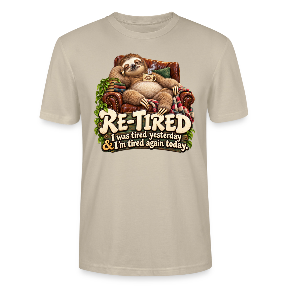 CityShirts - T-shirt - Re-tired – Tired again today - CS009 - beige