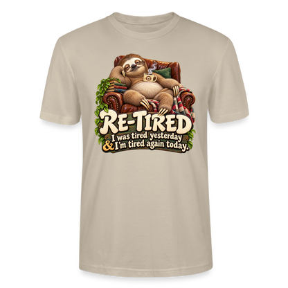 CityShirts - T-shirt - Re-tired – Tired again today - CS009 - beige