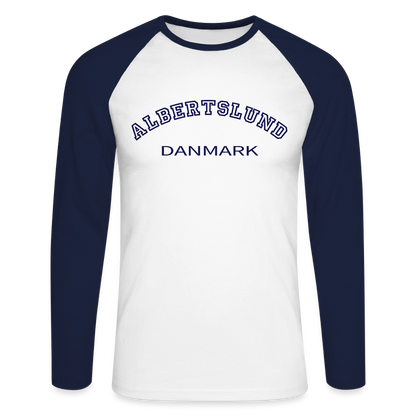 CityShirt - Baseball T-Shirt - Albertslund - hvid/marineblå