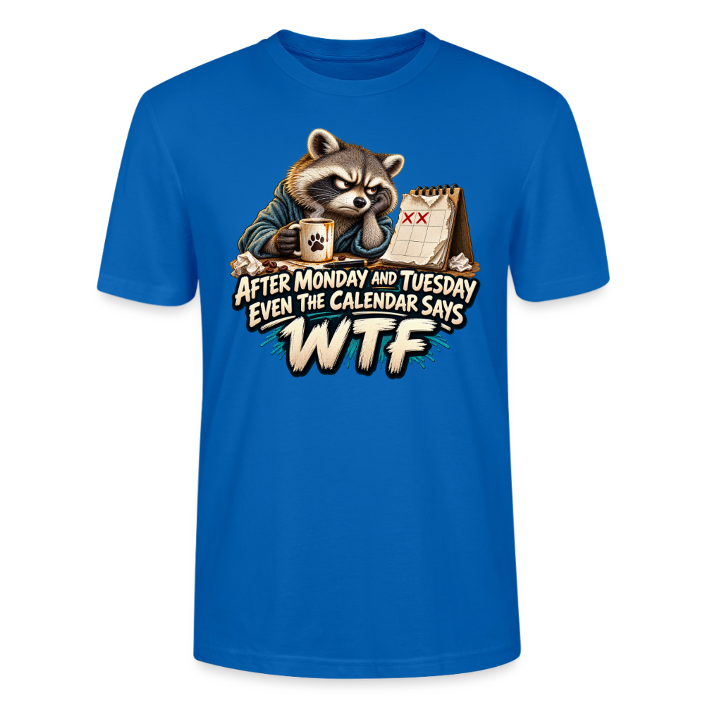 CityShirts - T-shirt - Even the calendar says WTF - CS014 - påfugleblå