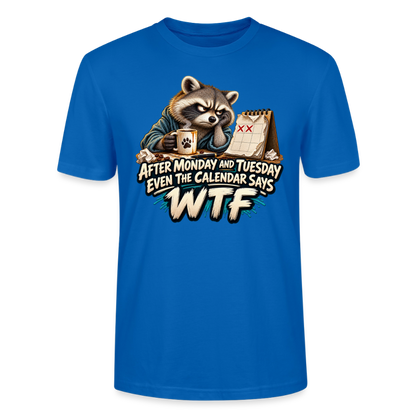 CityShirts - T-shirt - Even the calendar says WTF - CS014 - påfugleblå