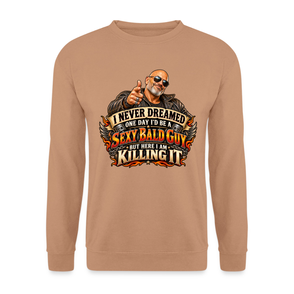 CityShirts - Sweatshirt - Sexy Bald Guy – Killing It - CS008 - mokka