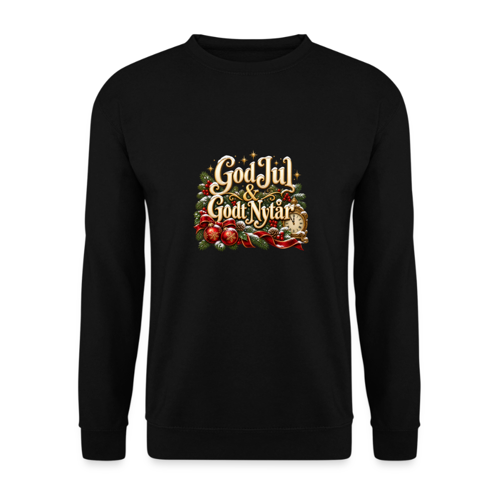 CityShirts - Sweatshirt - God Jul & Godt Nytår – jul og nytår - CS060 - sort