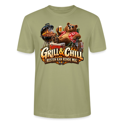 CityShirts - T-shirt - Grill & Chill – Resten kan rende mig - CS049 - grågrøn