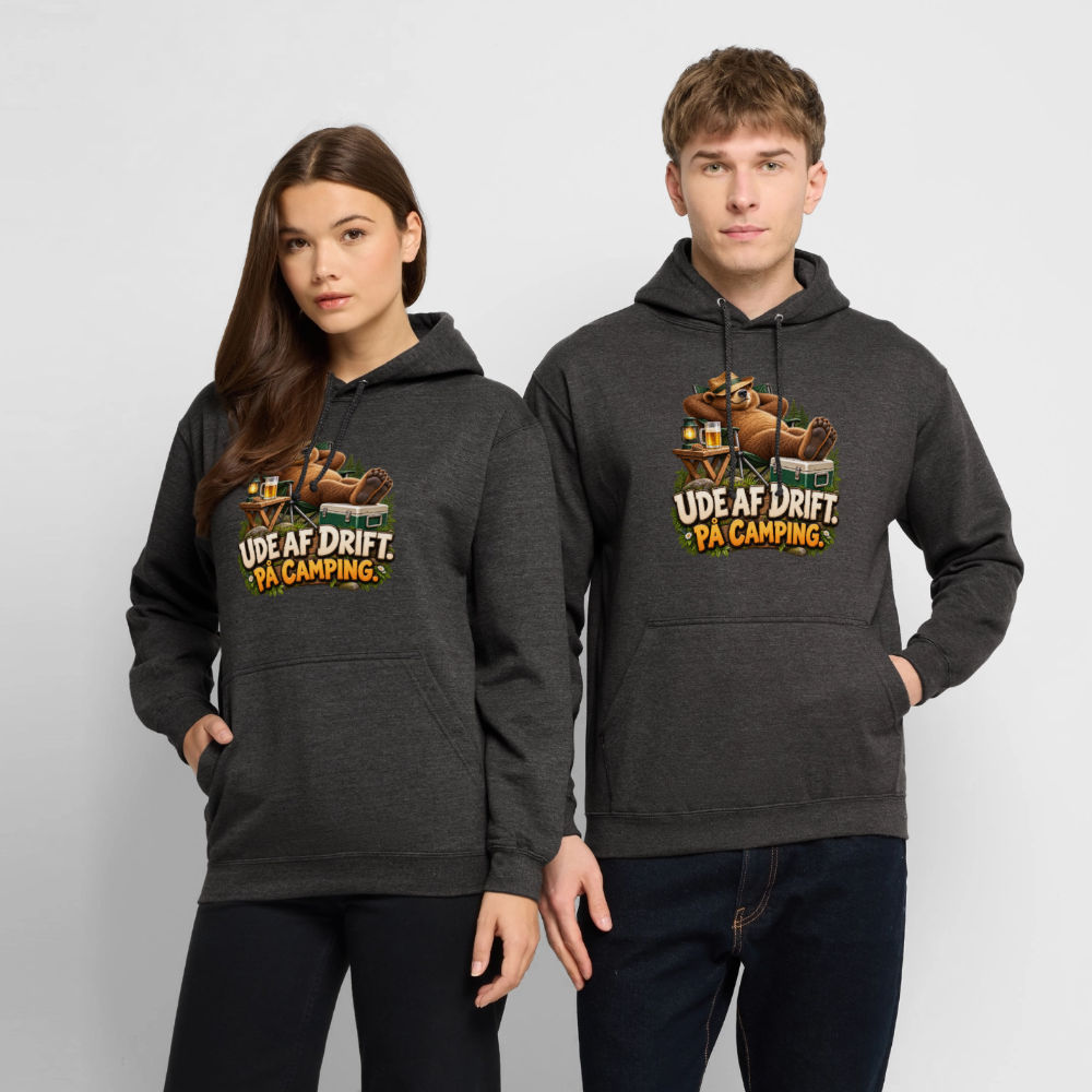 CityShirts - Hoodie - Ude af drift. På camping. - CS035 - charcoal