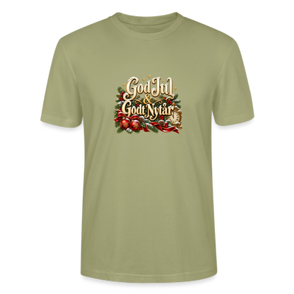 CityShirts - T-shirt - God Jul & Godt Nytår – jul og nytår - CS060 - grågrøn