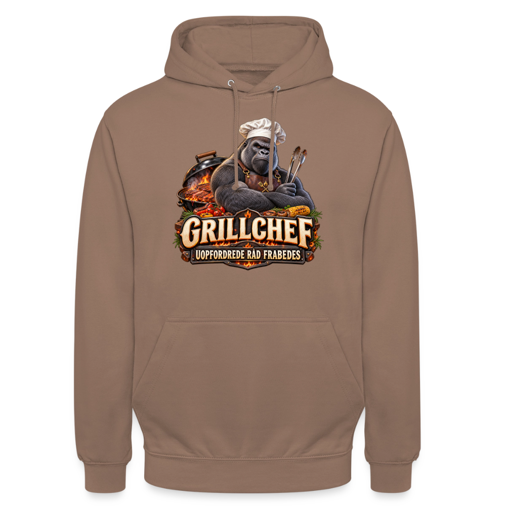 CityShirts - Hoodie - Grillchef – Uopfordrede råd frabedes - CS047 - mokka